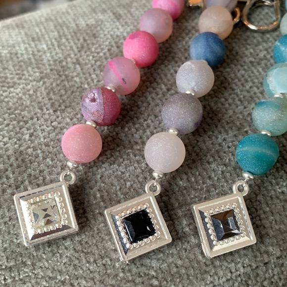 💕x2HP💕Druzy beaded handmade keychain - Picture 4 of 9